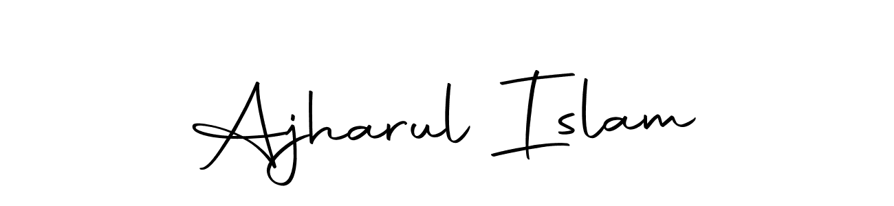 How to make Ajharul Islam name signature. Use Autography-DOLnW style for creating short signs online. This is the latest handwritten sign. Ajharul Islam signature style 10 images and pictures png