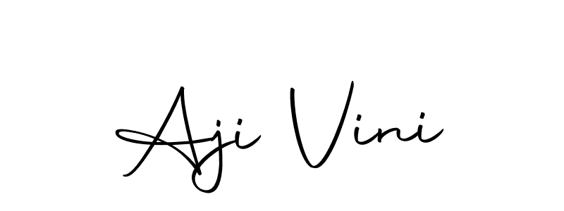 You should practise on your own different ways (Autography-DOLnW) to write your name (Aji Vini) in signature. don't let someone else do it for you. Aji Vini signature style 10 images and pictures png