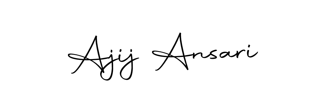 Use a signature maker to create a handwritten signature online. With this signature software, you can design (Autography-DOLnW) your own signature for name Ajij Ansari. Ajij Ansari signature style 10 images and pictures png