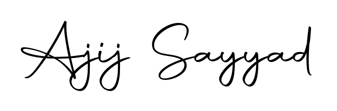 Designed for modern professionals: Ajij Sayyad name signature crafted with Autography-DOLnW script. Ready for digital PDF workflows. Ajij Sayyad signature style 10 images and pictures png