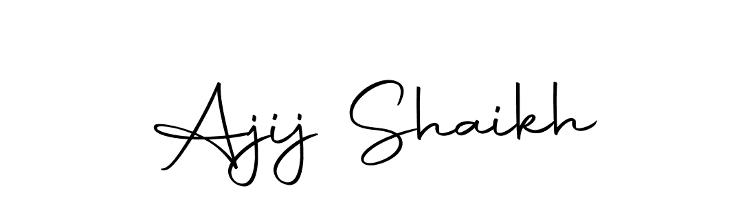 Make a beautiful signature design for name Ajij Shaikh. With this signature (Autography-DOLnW) style, you can create a handwritten signature for free. Ajij Shaikh signature style 10 images and pictures png