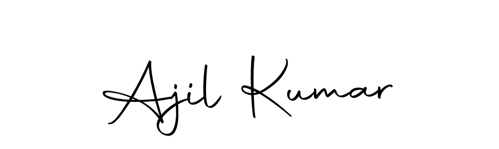 You should practise on your own different ways (Autography-DOLnW) to write your name (Ajil Kumar) in signature. don't let someone else do it for you. Ajil Kumar signature style 10 images and pictures png