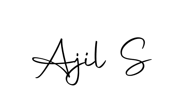 Make a beautiful signature design for name Ajil S. Use this online signature maker to create a handwritten signature for free. Ajil S signature style 10 images and pictures png