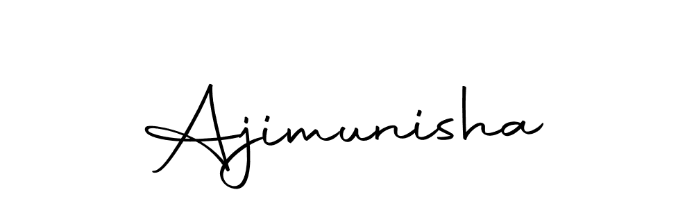 Create a beautiful signature design for name Ajimunisha. With this signature (Autography-DOLnW) fonts, you can make a handwritten signature for free. Ajimunisha signature style 10 images and pictures png
