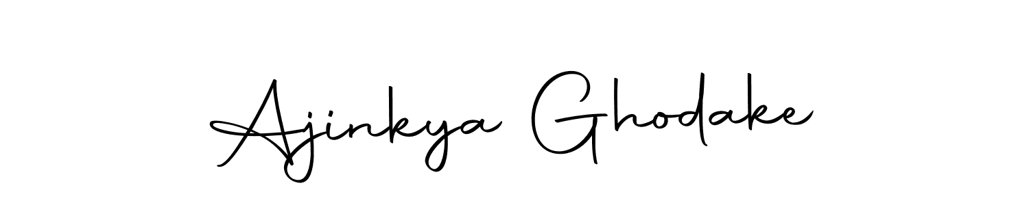 How to make Ajinkya Ghodake name signature. Use Autography-DOLnW style for creating short signs online. This is the latest handwritten sign. Ajinkya Ghodake signature style 10 images and pictures png