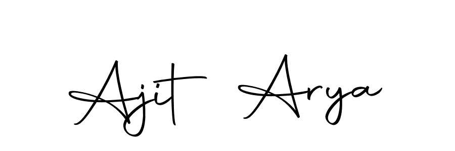 Make a beautiful signature design for name Ajit Arya. Use this online signature maker to create a handwritten signature for free. Ajit Arya signature style 10 images and pictures png