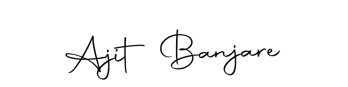 How to make Ajit Banjare name signature. Use Autography-DOLnW style for creating short signs online. This is the latest handwritten sign. Ajit Banjare signature style 10 images and pictures png