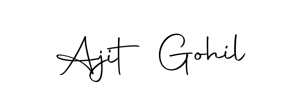 Create a beautiful signature design for name Ajit Gohil. With this signature (Autography-DOLnW) fonts, you can make a handwritten signature for free. Ajit Gohil signature style 10 images and pictures png