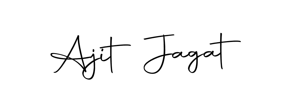 Create a beautiful signature design for name Ajit Jagat. With this signature (Autography-DOLnW) fonts, you can make a handwritten signature for free. Ajit Jagat signature style 10 images and pictures png