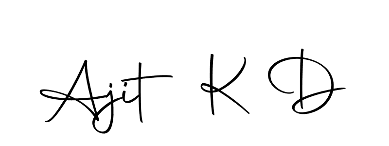 Design your own signature with our free online signature maker. With this signature software, you can create a handwritten (Autography-DOLnW) signature for name Ajit K D. Ajit K D signature style 10 images and pictures png