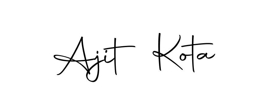 Create a beautiful signature design for name Ajit Kota. With this signature (Autography-DOLnW) fonts, you can make a handwritten signature for free. Ajit Kota signature style 10 images and pictures png