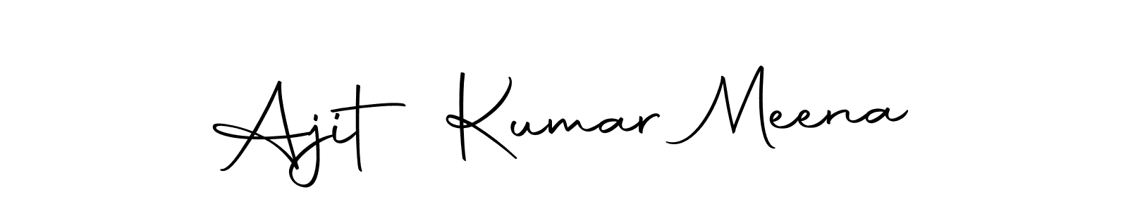 The best way (Autography-DOLnW) to make a short signature is to pick only two or three words in your name. The name Ajit Kumar Meena include a total of six letters. For converting this name. Ajit Kumar Meena signature style 10 images and pictures png