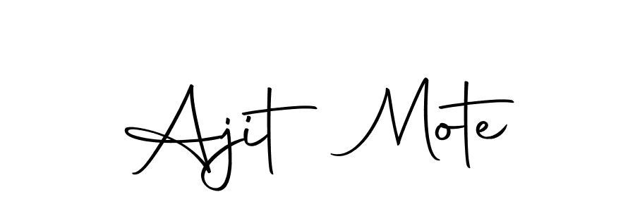 Use a signature maker to create a handwritten signature online. With this signature software, you can design (Autography-DOLnW) your own signature for name Ajit Mote. Ajit Mote signature style 10 images and pictures png