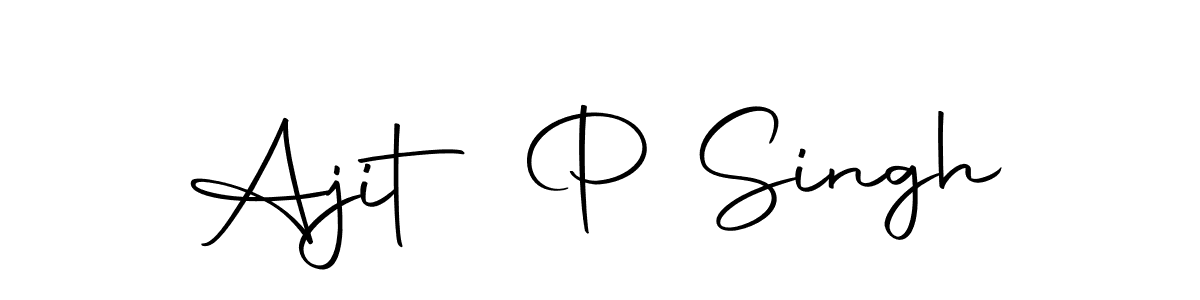 Create a beautiful signature design for name Ajit P Singh. With this signature (Autography-DOLnW) fonts, you can make a handwritten signature for free. Ajit P Singh signature style 10 images and pictures png