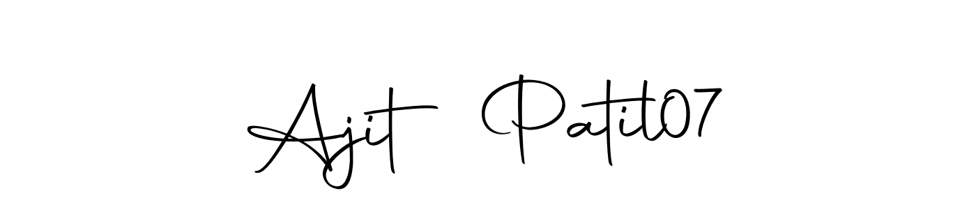 Also we have Ajit Patil  07 name is the best signature style. Create professional handwritten signature collection using Autography-DOLnW autograph style. Ajit Patil  07 signature style 10 images and pictures png
