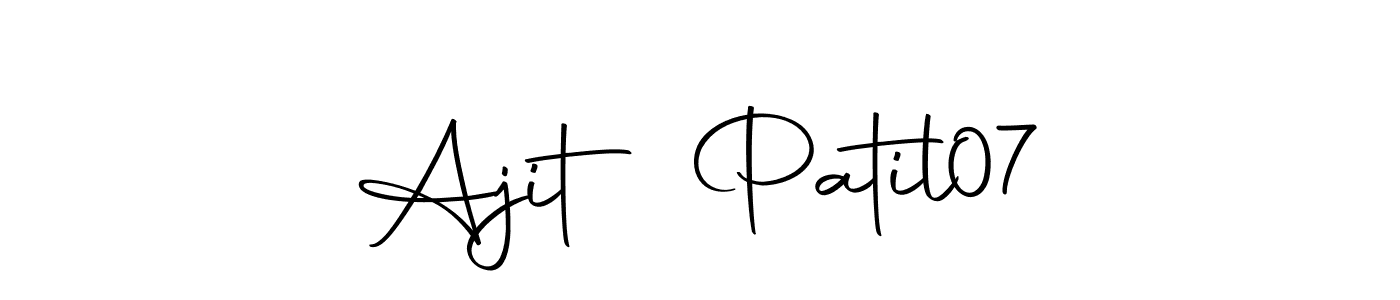 Make a beautiful signature design for name Ajit Patil  07. Use this online signature maker to create a handwritten signature for free. Ajit Patil  07 signature style 10 images and pictures png