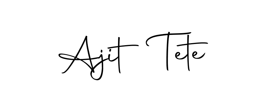 Create a beautiful signature design for name Ajit Tete. With this signature (Autography-DOLnW) fonts, you can make a handwritten signature for free. Ajit Tete signature style 10 images and pictures png