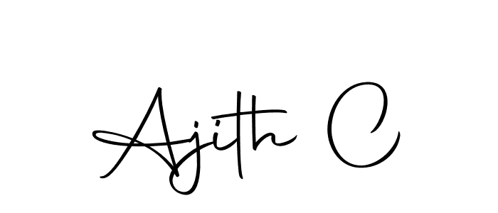 Design your own signature with our free online signature maker. With this signature software, you can create a handwritten (Autography-DOLnW) signature for name Ajith C. Ajith C signature style 10 images and pictures png