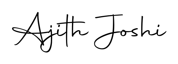 Transform the name Ajith Joshi into a signature masterpiece using Autography-DOLnW font. Ideal for photographers, artists, and creators looking for watermarks. Ajith Joshi signature style 10 images and pictures png