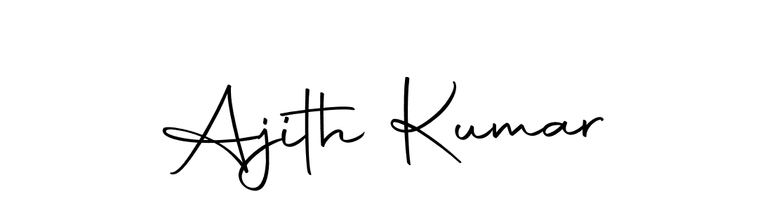 How to make Ajith Kumar name signature. Use Autography-DOLnW style for creating short signs online. This is the latest handwritten sign. Ajith Kumar signature style 10 images and pictures png