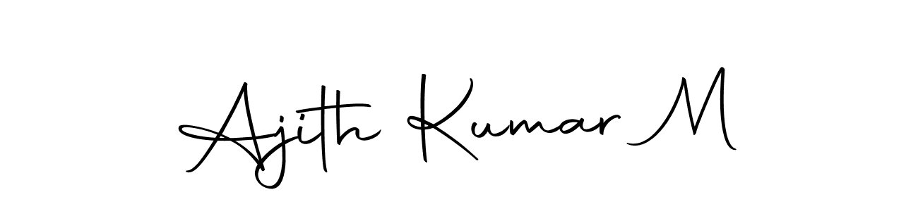 Ajith Kumar M stylish signature style. Best Handwritten Sign (Autography-DOLnW) for my name. Handwritten Signature Collection Ideas for my name Ajith Kumar M. Ajith Kumar M signature style 10 images and pictures png