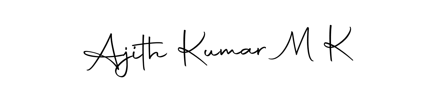 Make a beautiful signature design for name Ajith Kumar M K. With this signature (Autography-DOLnW) style, you can create a handwritten signature for free. Ajith Kumar M K signature style 10 images and pictures png