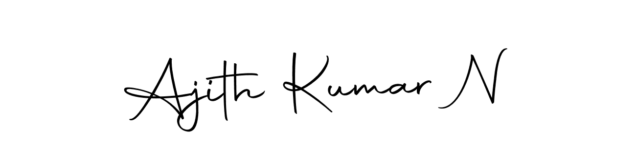 Create a beautiful signature design for name Ajith Kumar N. With this signature (Autography-DOLnW) fonts, you can make a handwritten signature for free. Ajith Kumar N signature style 10 images and pictures png