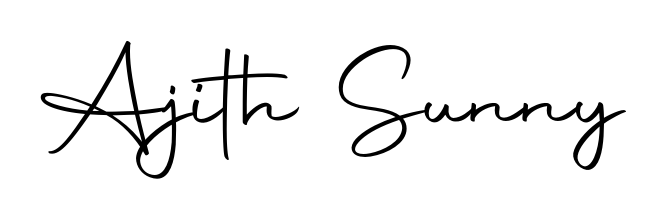 Get an exclusive digital autograph for Ajith Sunny. The Autography-DOLnW typeface captures the charm of real penmanship on paper. Ajith Sunny signature style 10 images and pictures png