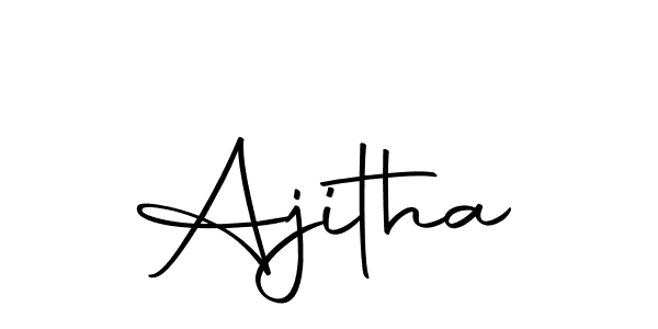 Design your own signature with our free online signature maker. With this signature software, you can create a handwritten (Autography-DOLnW) signature for name Ajitha. Ajitha signature style 10 images and pictures png