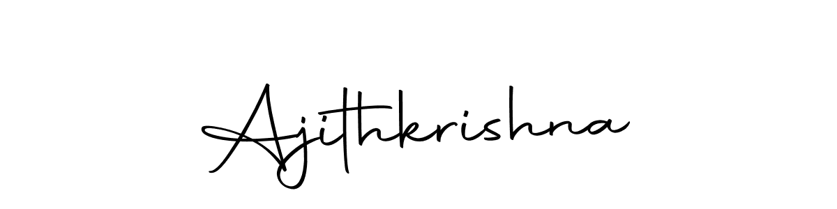 You can use this online signature creator to create a handwritten signature for the name Ajithkrishna. This is the best online autograph maker. Ajithkrishna signature style 10 images and pictures png