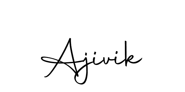 Make a beautiful signature design for name Ajivik. With this signature (Autography-DOLnW) style, you can create a handwritten signature for free. Ajivik signature style 10 images and pictures png