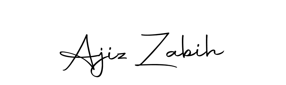 You should practise on your own different ways (Autography-DOLnW) to write your name (Ajiz Zabih) in signature. don't let someone else do it for you. Ajiz Zabih signature style 10 images and pictures png