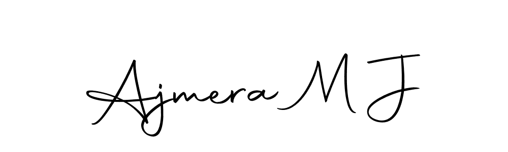 This is the best signature style for the Ajmera M J name. Also you like these signature font (Autography-DOLnW). Mix name signature. Ajmera M J signature style 10 images and pictures png