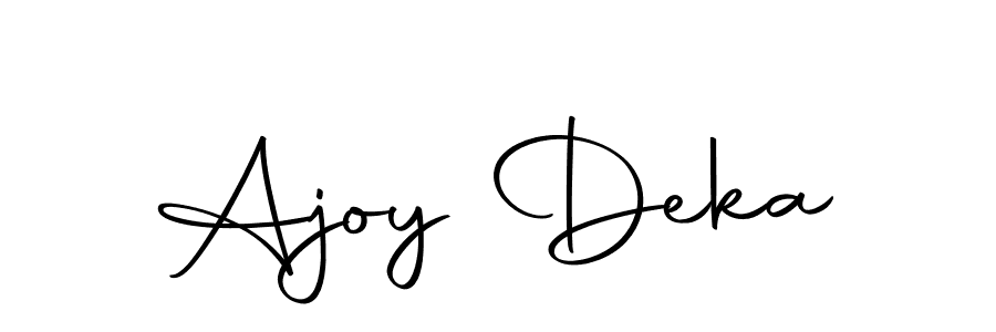 How to make Ajoy Deka name signature. Use Autography-DOLnW style for creating short signs online. This is the latest handwritten sign. Ajoy Deka signature style 10 images and pictures png