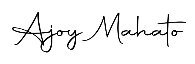 Create a personalized artistic stamp with Ajoy Mahato in Autography-DOLnW font. Perfect for visual artists, designers, and influencers. Ajoy Mahato signature style 10 images and pictures png