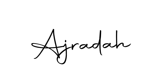 Design your own signature with our free online signature maker. With this signature software, you can create a handwritten (Autography-DOLnW) signature for name Ajradah. Ajradah signature style 10 images and pictures png