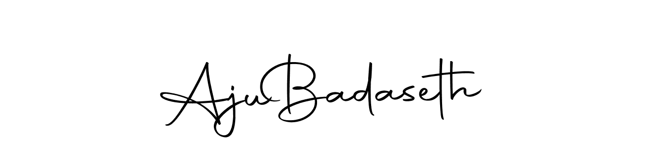 How to make Aju  Badaseth name signature. Use Autography-DOLnW style for creating short signs online. This is the latest handwritten sign. Aju  Badaseth signature style 10 images and pictures png