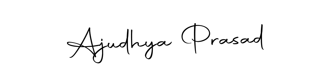 How to make Ajudhya Prasad name signature. Use Autography-DOLnW style for creating short signs online. This is the latest handwritten sign. Ajudhya Prasad signature style 10 images and pictures png