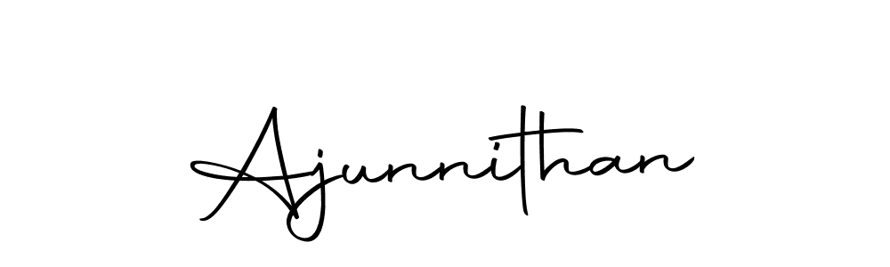 How to make Ajunnithan signature? Autography-DOLnW is a professional autograph style. Create handwritten signature for Ajunnithan name. Ajunnithan signature style 10 images and pictures png