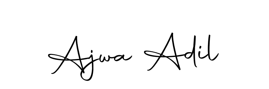 Make a beautiful signature design for name Ajwa Adil. With this signature (Autography-DOLnW) style, you can create a handwritten signature for free. Ajwa Adil signature style 10 images and pictures png