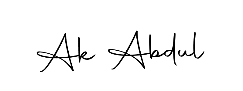 Design your own signature with our free online signature maker. With this signature software, you can create a handwritten (Autography-DOLnW) signature for name Ak Abdul. Ak Abdul signature style 10 images and pictures png