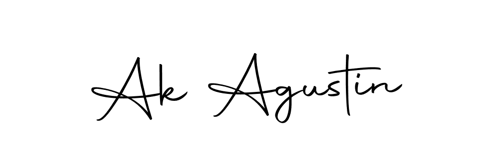 You should practise on your own different ways (Autography-DOLnW) to write your name (Ak Agustin) in signature. don't let someone else do it for you. Ak Agustin signature style 10 images and pictures png