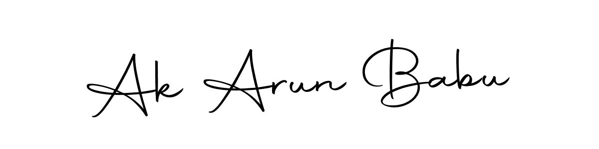 Use a signature maker to create a handwritten signature online. With this signature software, you can design (Autography-DOLnW) your own signature for name Ak Arun Babu. Ak Arun Babu signature style 10 images and pictures png