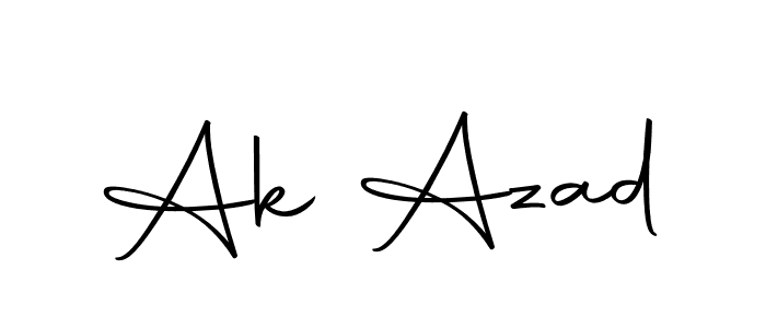 You should practise on your own different ways (Autography-DOLnW) to write your name (Ak Azad) in signature. don't let someone else do it for you. Ak Azad signature style 10 images and pictures png