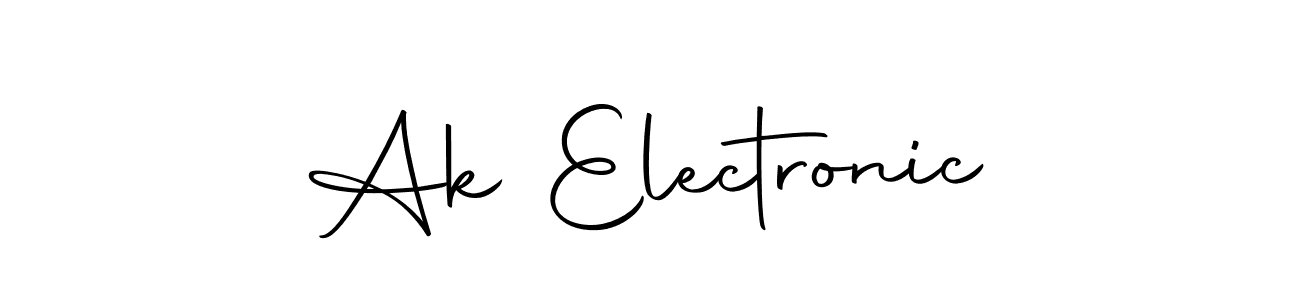 Make a beautiful signature design for name Ak Electronic. With this signature (Autography-DOLnW) style, you can create a handwritten signature for free. Ak Electronic signature style 10 images and pictures png