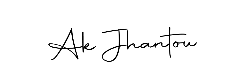 You should practise on your own different ways (Autography-DOLnW) to write your name (Ak Jhantou) in signature. don't let someone else do it for you. Ak Jhantou signature style 10 images and pictures png