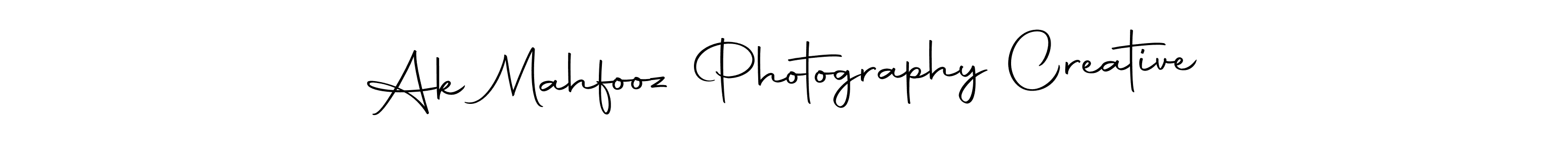 The best way (Autography-DOLnW) to make a short signature is to pick only two or three words in your name. The name Ak Mahfooz Photography Creative include a total of six letters. For converting this name. Ak Mahfooz Photography Creative signature style 10 images and pictures png