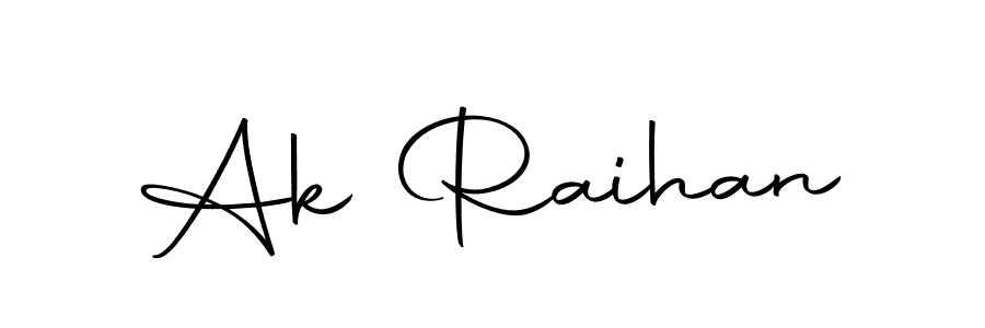 You can use this online signature creator to create a handwritten signature for the name Ak Raihan. This is the best online autograph maker. Ak Raihan signature style 10 images and pictures png