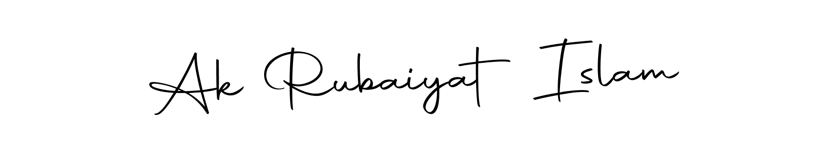 How to make Ak Rubaiyat Islam name signature. Use Autography-DOLnW style for creating short signs online. This is the latest handwritten sign. Ak Rubaiyat Islam signature style 10 images and pictures png