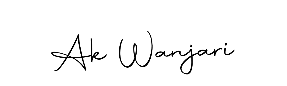 You can use this online signature creator to create a handwritten signature for the name Ak Wanjari. This is the best online autograph maker. Ak Wanjari signature style 10 images and pictures png